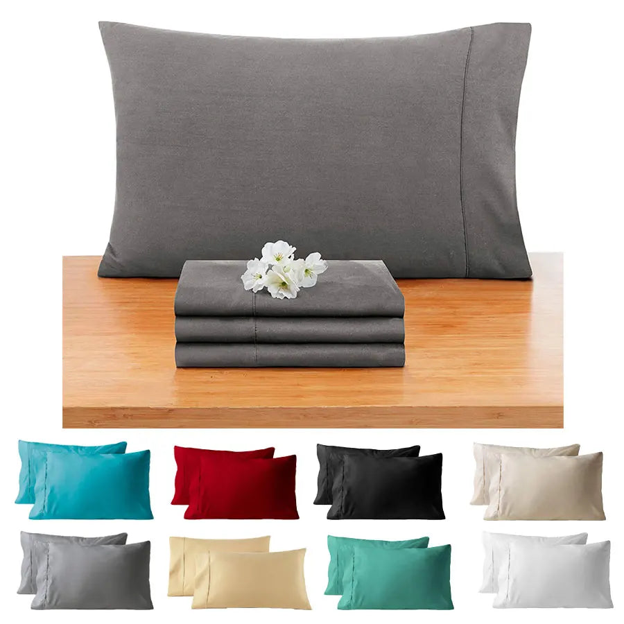 Queen/King Pillowcase – Cotton & Polyester Solid Color