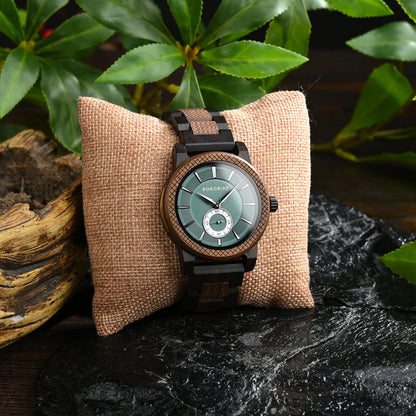 Men's Wooden Quartz Wristwatch-Fashionable Business Watch