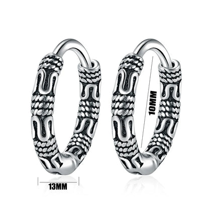 Vintage 925 Sterling Silver Hoop Earrings