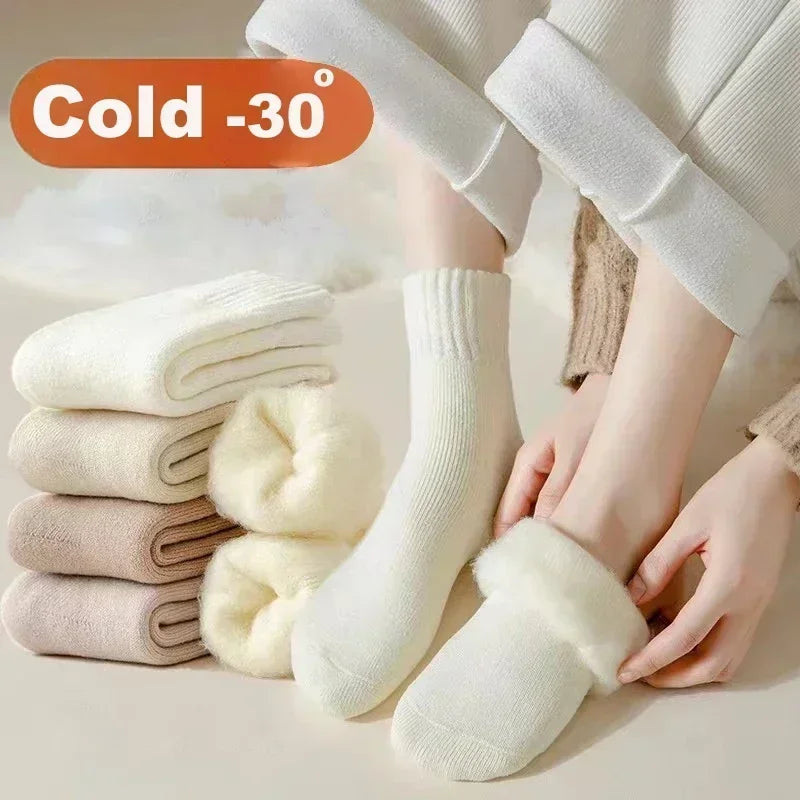 3 Pairs Women's Wool Winter Warm Snow Socks