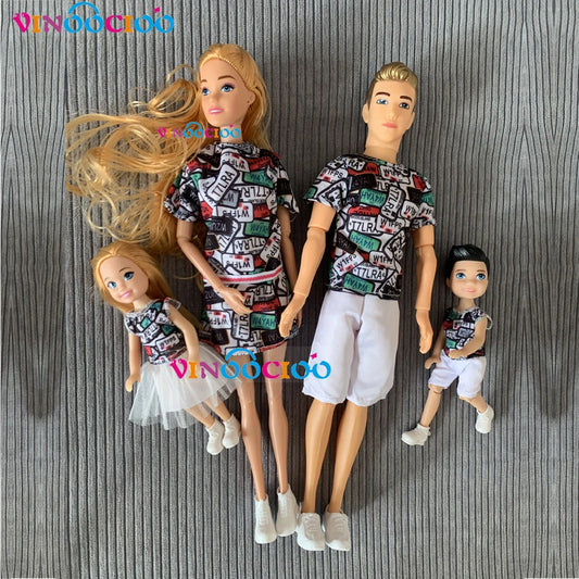 Family Doll Set | Mom, Dad, Ken & Kids