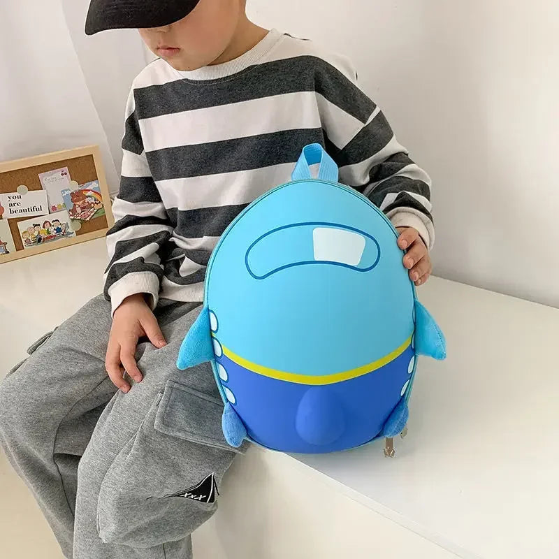 3D Airplane School Bag for Kids | Cute Cartoon Nursery Backpack