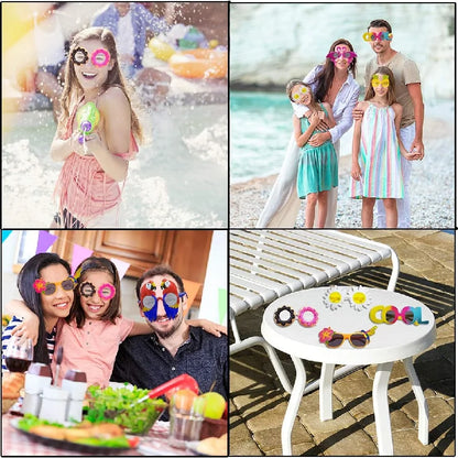 Poptrend 7 Pack Luau Party Glasses – Fun Hawaiian Summer Party Favors