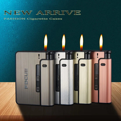 Portable Automatic Metal Cigarette Case – Holds 10 Cigarettes, Christmas Gift for Men