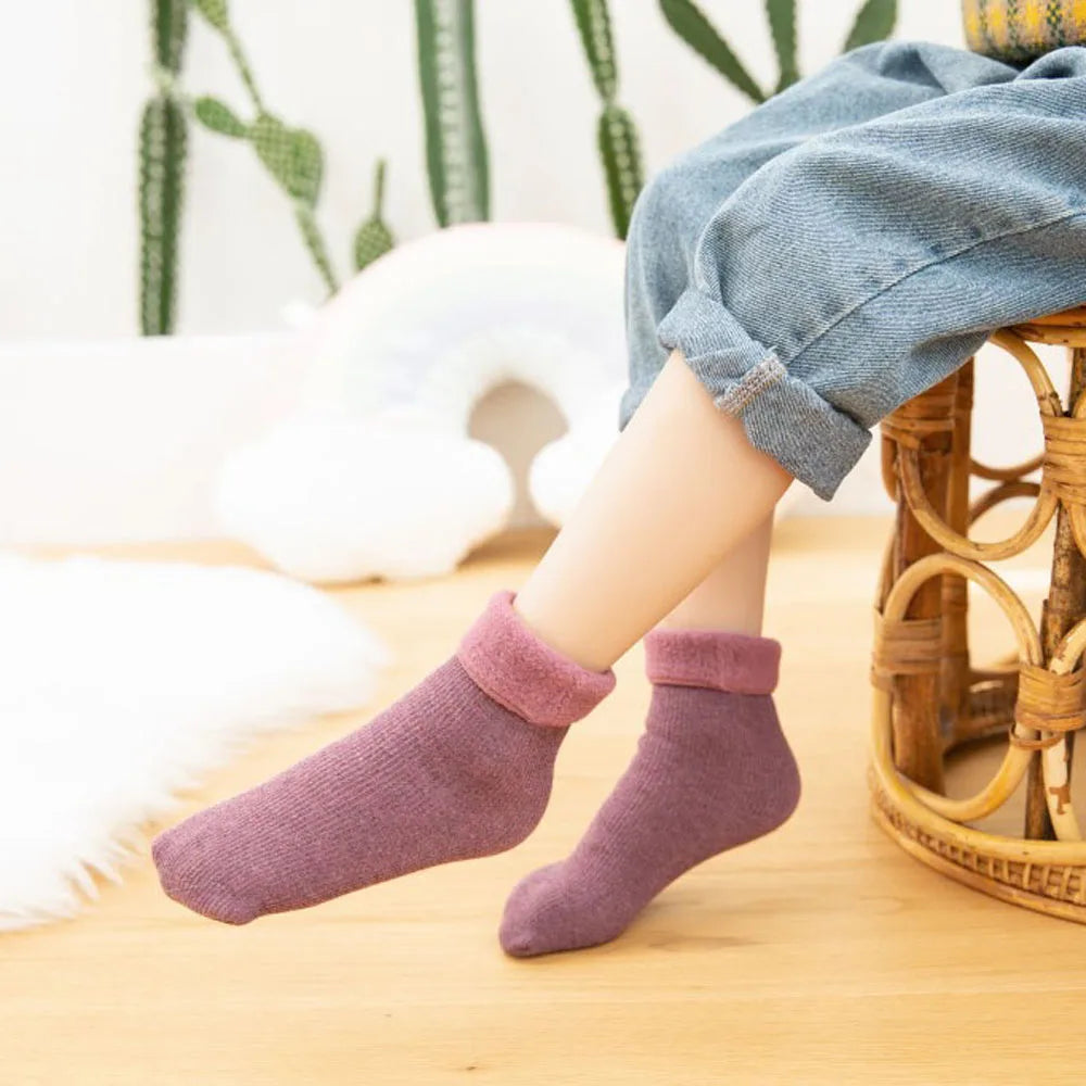 CozyKids Plush Thermal Socks (Ages 3-12)