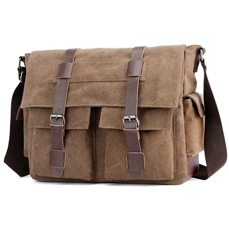 Men's Vintage Canvas Crossbody Bag