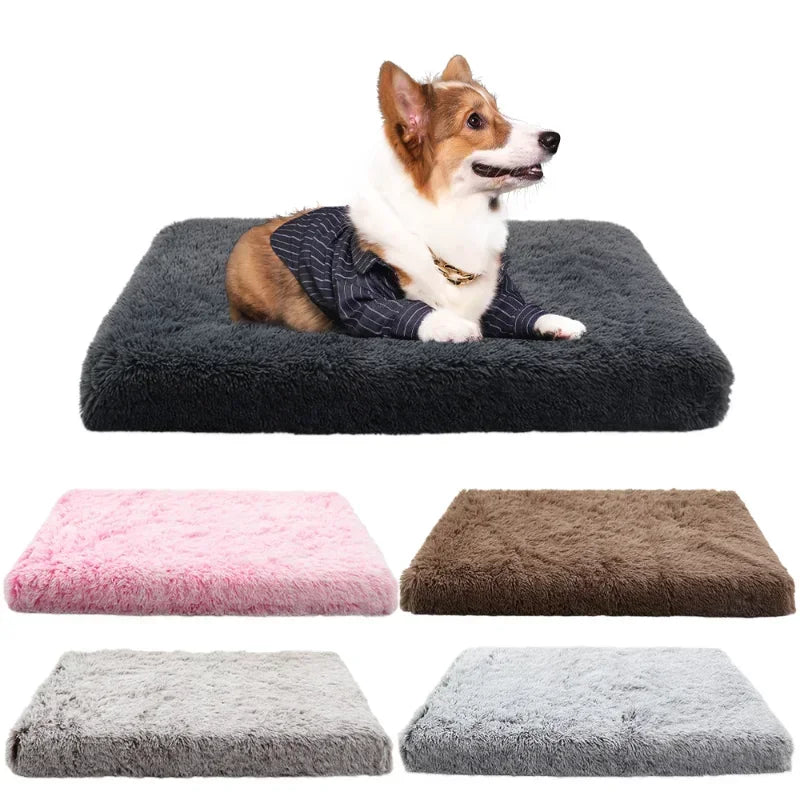 Removable Soft Plush Pet Bed Mat