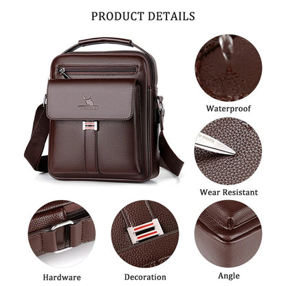 Men's Genuine Leather Crossbody Shoulder Bags