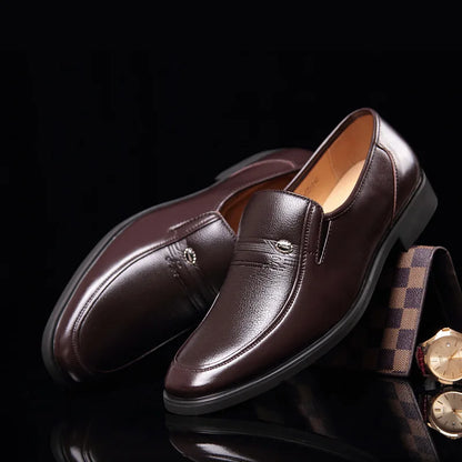 Luxury Leather Men’s Formal Loafers - Breathable Slip-On Shoes