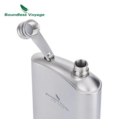 Boundless Voyage 250ml Titanium Hip Flask – Lightweight &amp; Durable