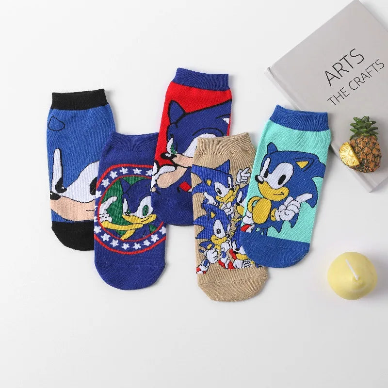 5 Pairs Anime Sonic the Hedgehog Socks