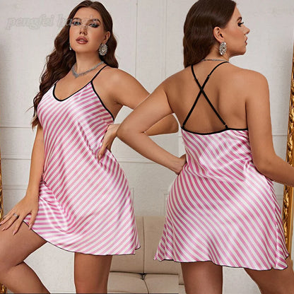 Plus Size Satin Sleepwear for Women (1XL-5XL)