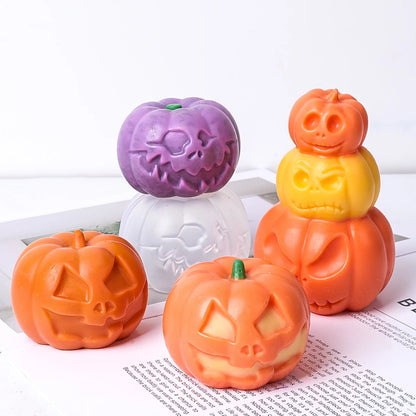 Skull Pumpkin Head Silicone Mold for DIY Halloween Candle, Soap, and Epoxy Crafts