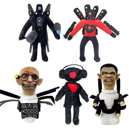 Skibidi Toilet Plush Toys – Titan, TV Man & Cameraman Dolls