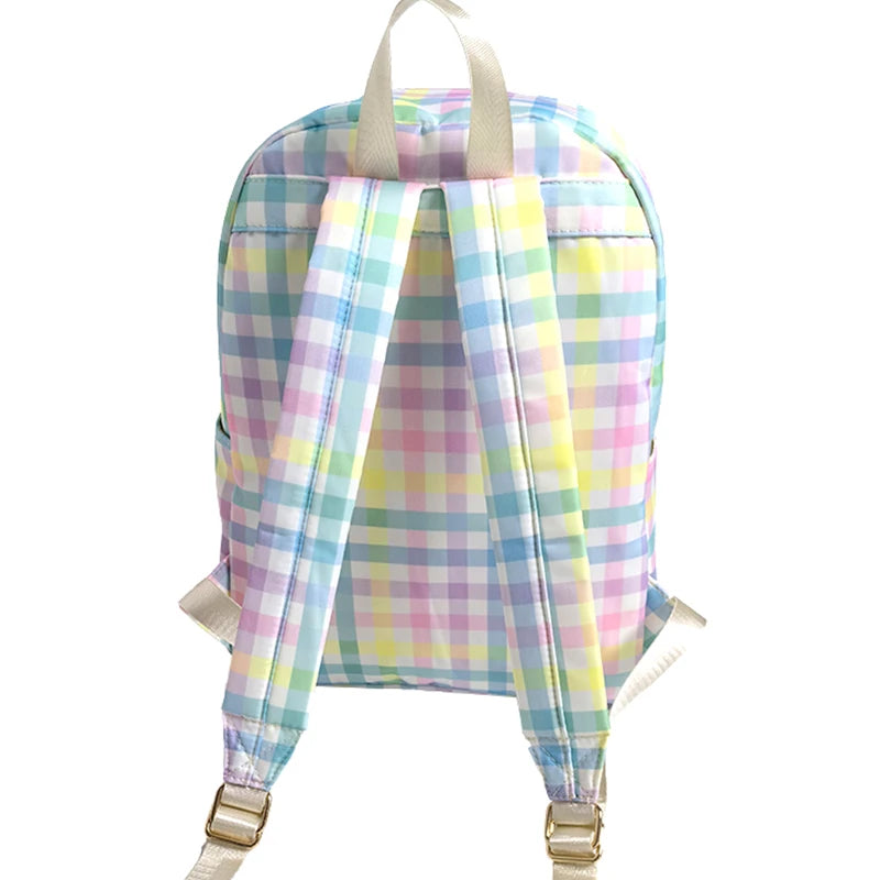 New Design Plaid Preppy Backpack | Teen Girls' Back-to-School & Travel Bag