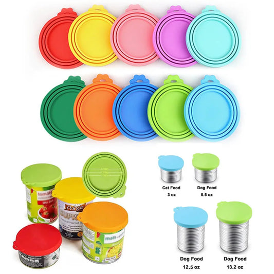 Silicone Pet Can Lid - Portable Soft Seal Cover