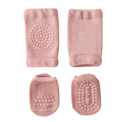 Baby Knee Pads Socks Set - Anti-Slip Safety for Crawling