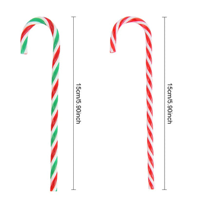 Christmas Candy Canes Acrylic Ornaments - Twisted Crutch Pendant