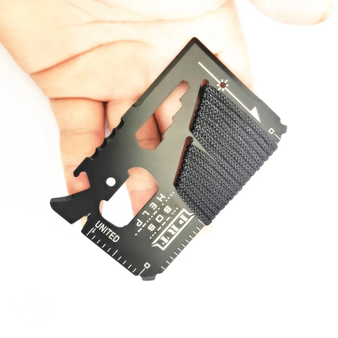 Emergency Tool EDC Credit Card Multifunctional Pocket Knife – Outdoor Sports Camping Hiking SOS Survival Rescue Multitool