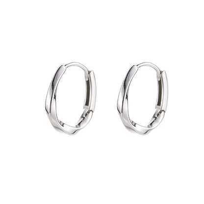 925 Sterling Silver Round Hoop Earrings - Elegant and Versatile Jewelry