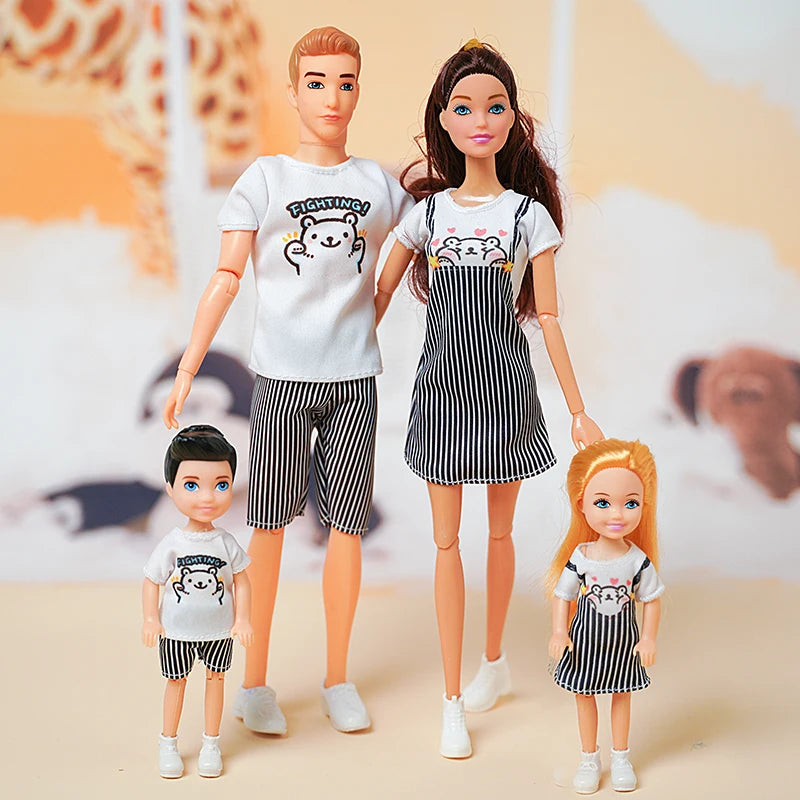 Family Doll Set | Mom, Dad, Ken & Kids