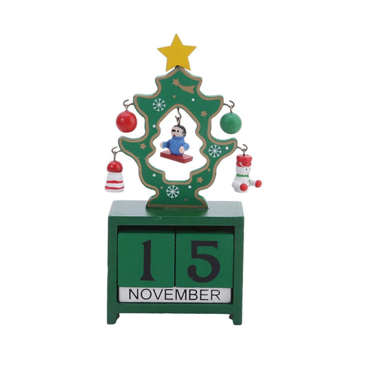 Wood Christmas Tree Pendant with Calendar – High-Quality Craft Ornament