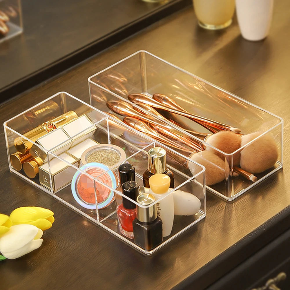 Clear Acrylic Makeup Storage Box - 3 Layered Organizer