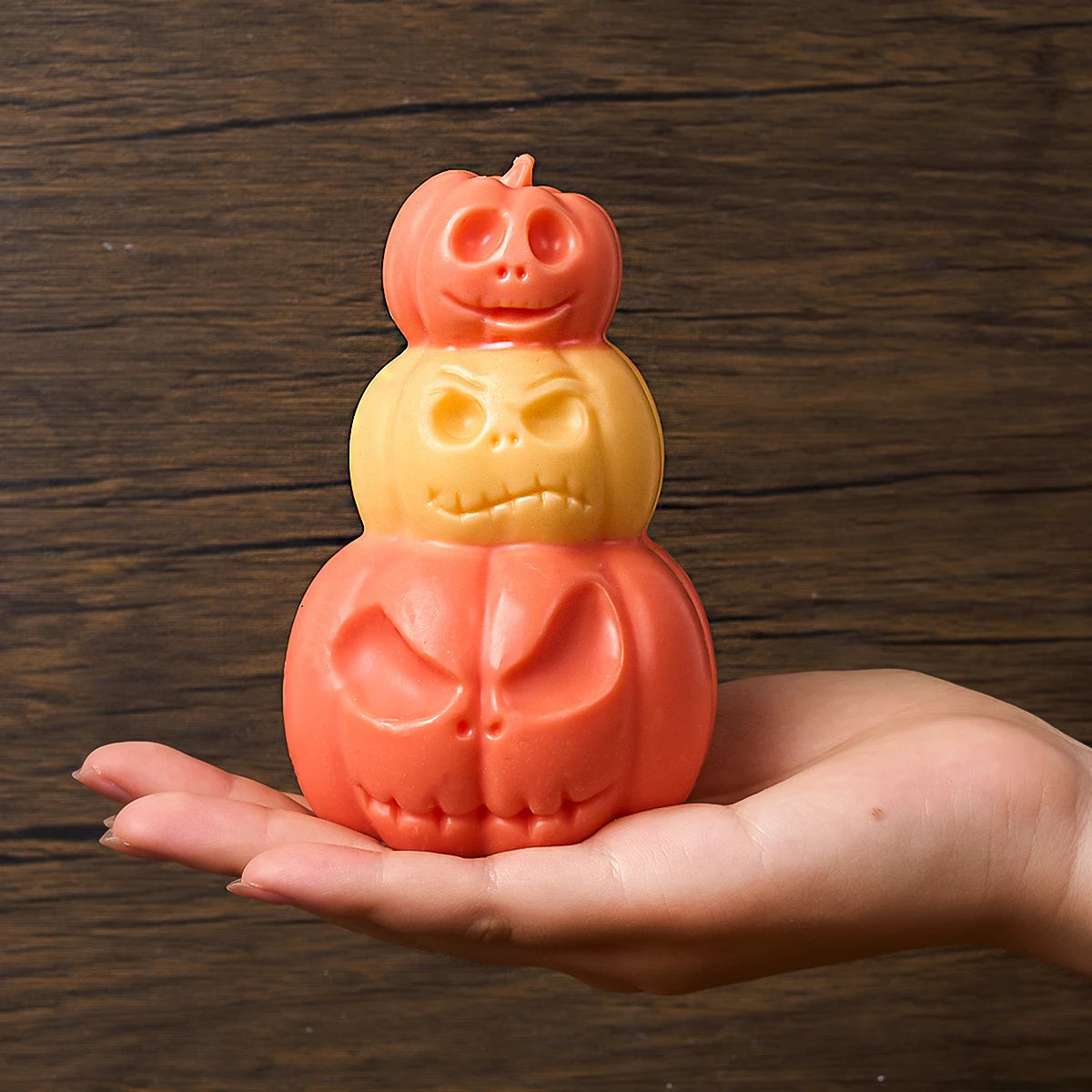 Skull Pumpkin Head Silicone Mold for DIY Halloween Candle, Soap, and Epoxy Crafts