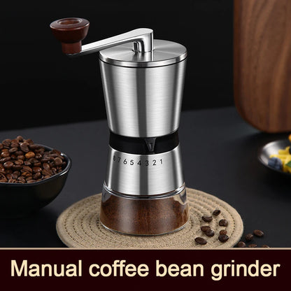 High-Quality Manual Coffee Grinder – Ceramic Core with 6/8 Adjustable Settings