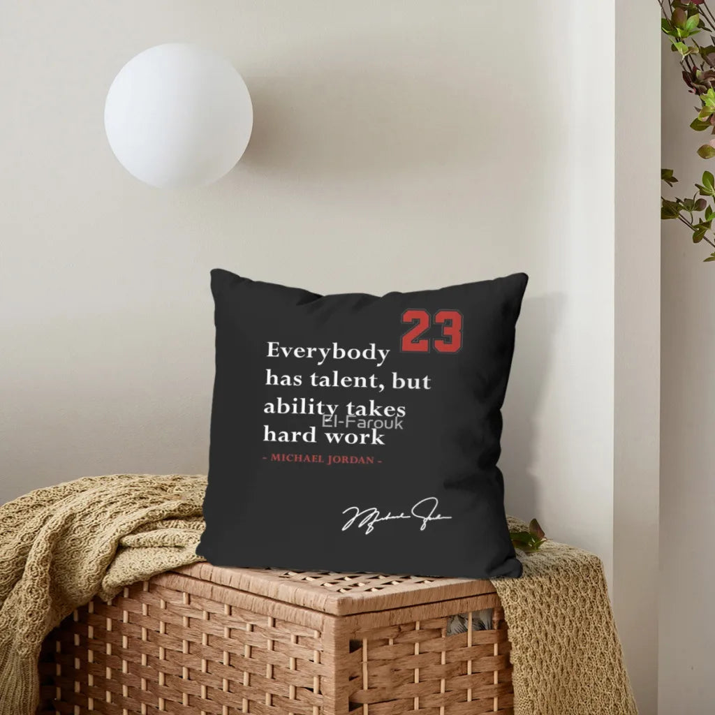 Michael Jordan Quote Pillow Cushion Case | 45x45cm Dakimakura Cover & Decorative Sleeping Pillow