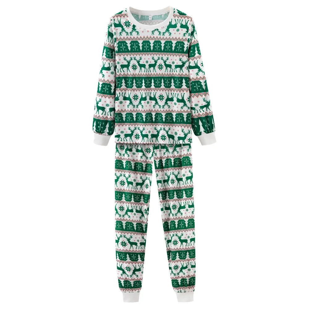 Family Matching Christmas Pajamas-Festive Green