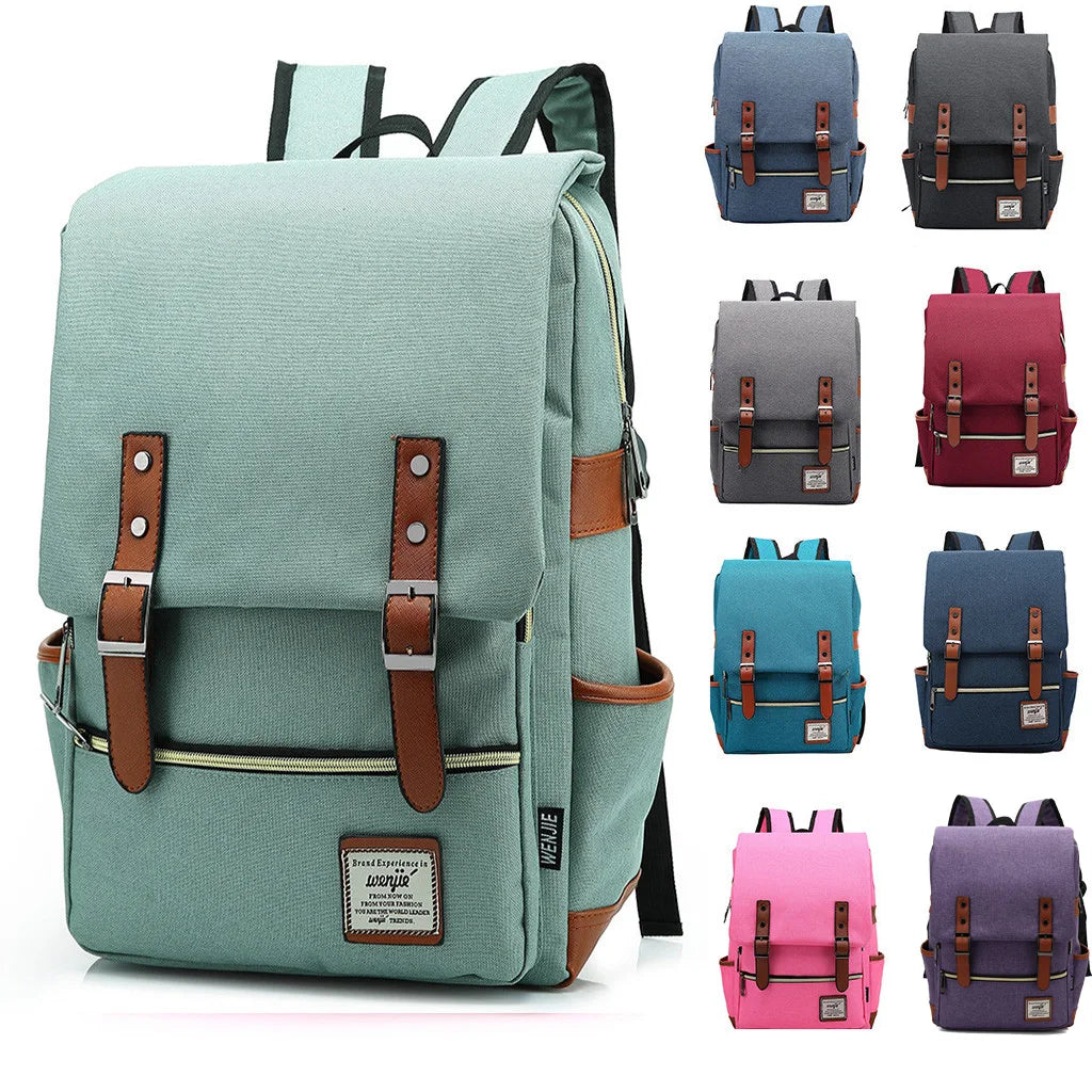 Vintage 16-Inch Laptop Backpack | Canvas Travel & Leisure Bag