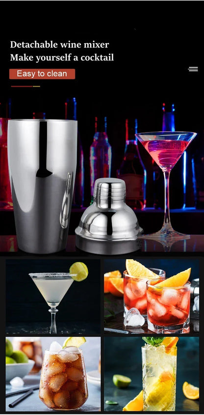 Stainless Steel Cocktail Shaker Set - Professional Bartender Tools