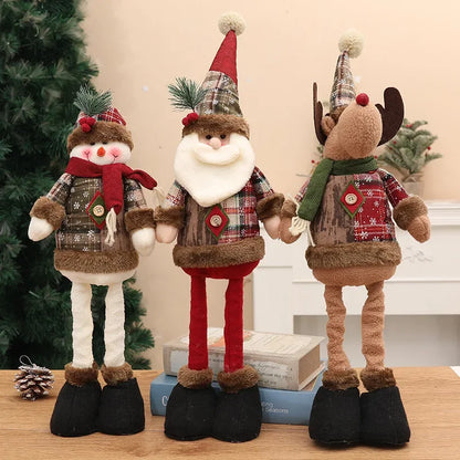 Christmas Santa Claus & Elk Doll Decorations - Festive Ornaments