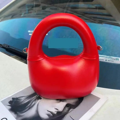 Women’s Red Moon Shape Evening Bag - Stylish & Trendy Handbag