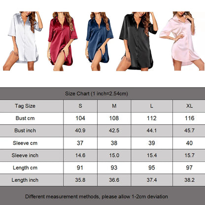 Women’s Ice Silk Pajamas Nightgowns - Comfortable Sleepwear