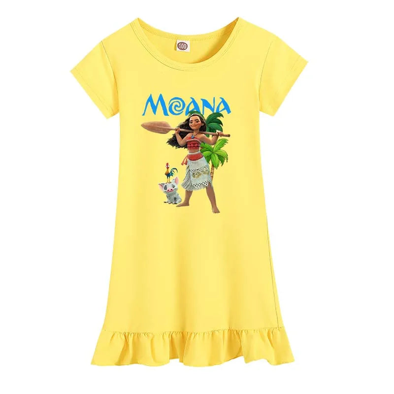 Moana & Trolls Anime Dress for Girls