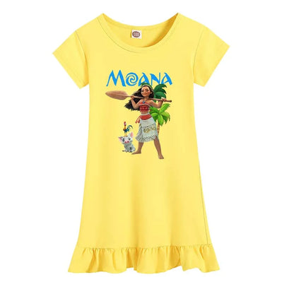 Moana & Trolls Anime Dress for Girls