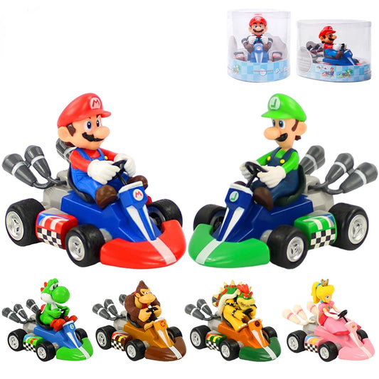 Super Mario Pull Back Car Figures