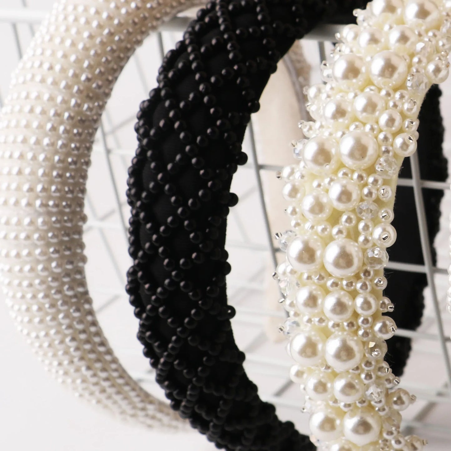 Pearl Decoration Hair Hoop | Stylish Chiffon Hairbands for Women