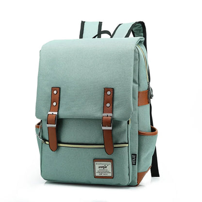 Vintage 16-Inch Laptop Backpack | Canvas Travel & Leisure Bag