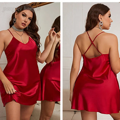 Plus Size Satin Sleepwear for Women (1XL-5XL)