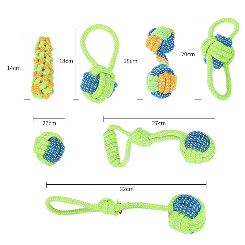 Interactive Cotton Rope Dog Toy - Chew Ball for Small & Large Dogs