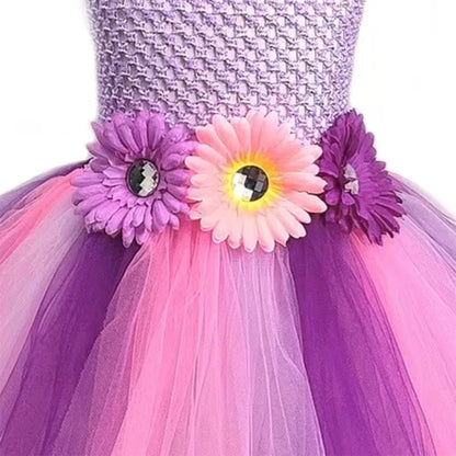 Girls Purple Butterfly Fairy Dress | Tulle Tutu with Wings