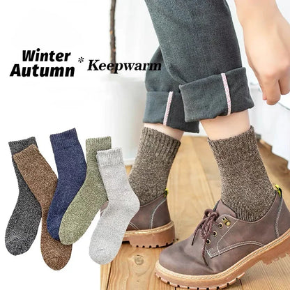 5 Pairs Super Thick Winter Merino Wool Socks | Warm & Cozy for Cold Weather