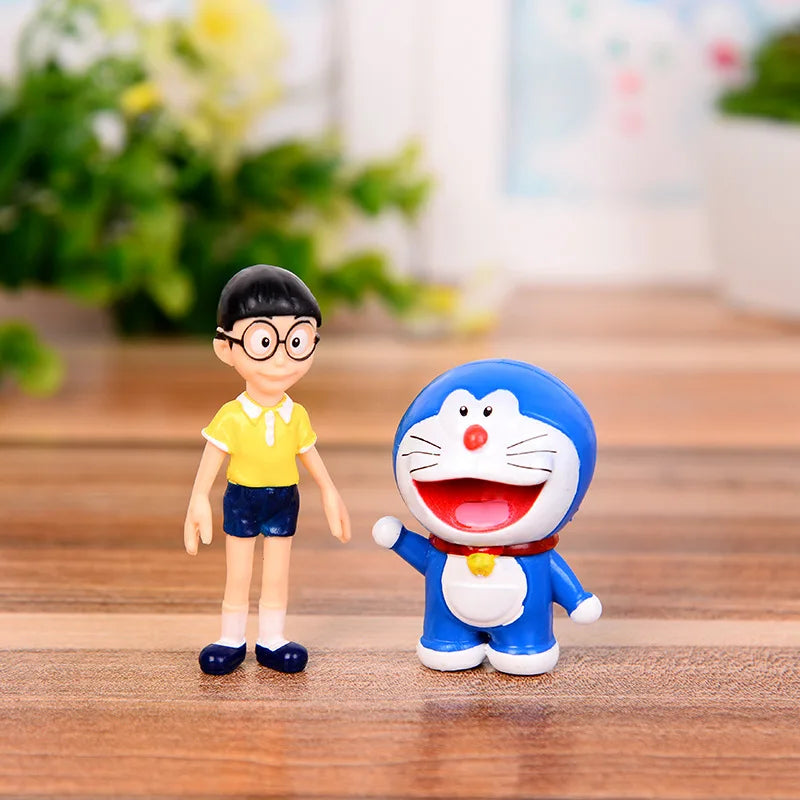 5 pcs Doraemon Family Portrait Action Figures