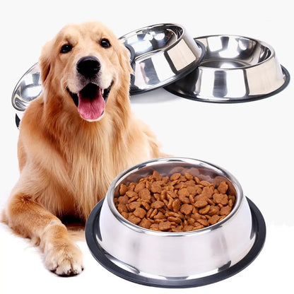 Stainless Steel Anti-Skid Pet Dog Bowl