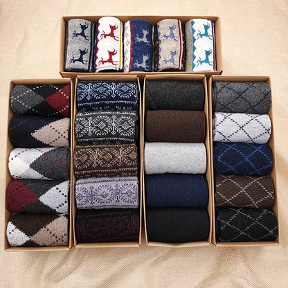 5 Pairs High-Quality Cotton Socks – Men's Business Gift Box