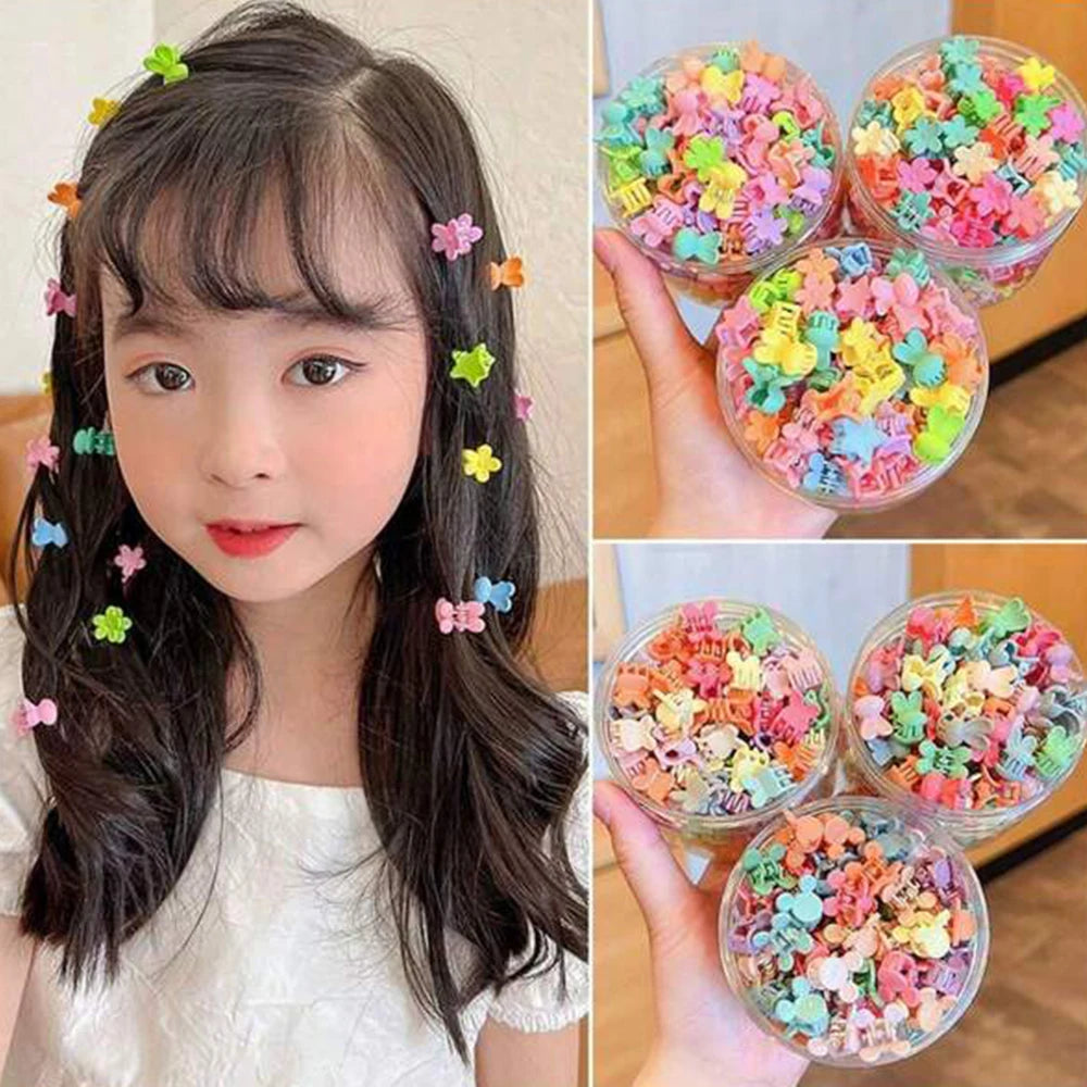 30 Pcs Small Cute Hair Claw Clips for Girls – Floral Pattern