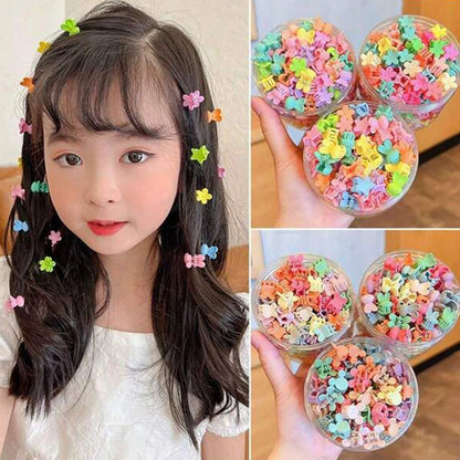 30 Pcs Small Cute Hair Claw Clips for Girls – Floral Pattern